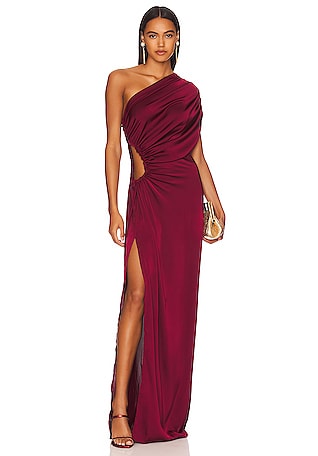 One shoulder hotsell dress revolve