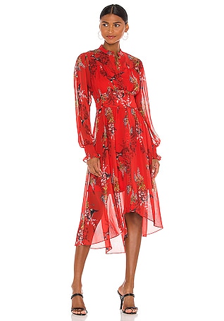 designer midi length dresses