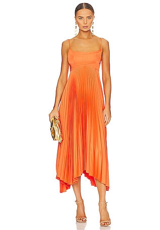 Hervé Léger DRAPED FRINGE CUT OUT GOWN - Occasion wear - flame/red