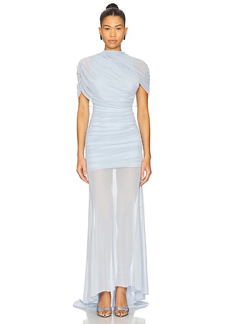 blue wedding guest dress revolve j_parr on LTK
