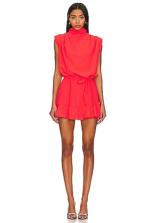 Red sleeveless hot sale romper