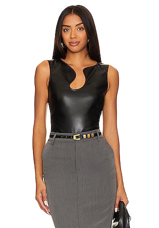 Faux Leather Tank Tops for Women for sale