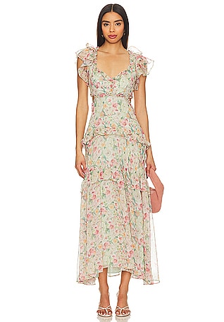 Roseline Off Shoulder Floral Maxi Dress – ASTR The Label