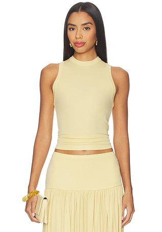 Jersey High Neck Tank Top