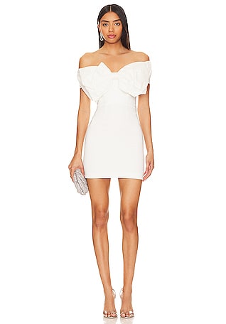 White bardot best sale mini dress