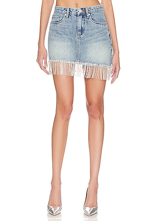 White denim hotsell skirt revolve