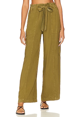 AMARI SMOCKED WAIST WIDE LEG PANT (SALT SPRAY WASH) - BELLA DAHL