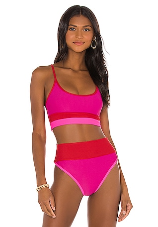 ALEXANDER WANG Crystal Logo Repeat Cut-Out Swimsuit in Black