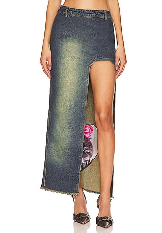 Jean skirt outlet revolve