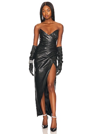 Eva Leather Midi Dress
