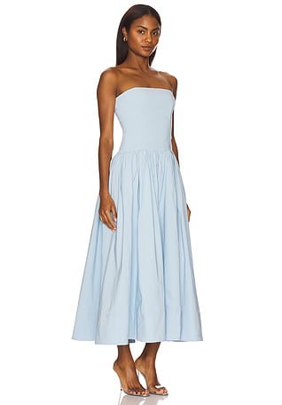 knee length dresses for ladies Solid & Striped The Delta Midi Dress in White