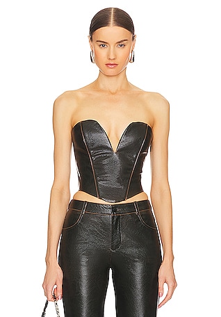 Women's Faux Leather Tops