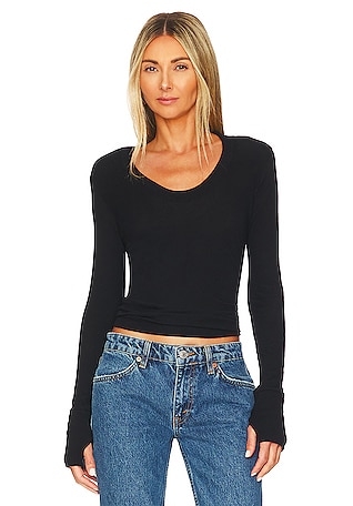 Cami NYC Womens One Shoulder Long Sleeve Sweatshirt Black Cotton Size -  Shop Linda's Stuff