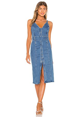 revolve denim dress