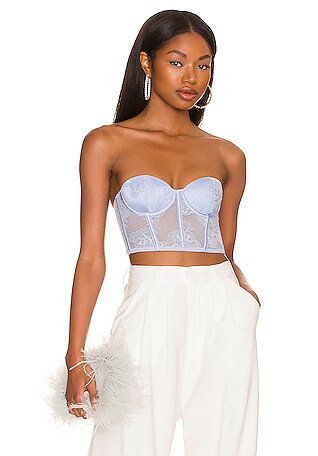 Bow Embroidery Corset Top