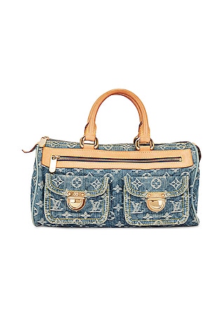 FWRD Renew Louis Vuitton Denim Monogram Neo Speedy Top Handle