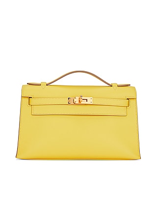 FWRD Renew Hermes Jige Clutch in Yellow