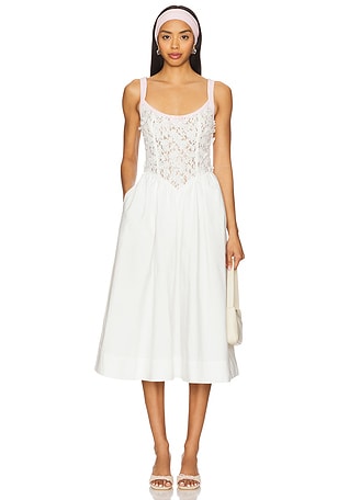 Cali White Lace Ruffle Dress – 12th Tribe