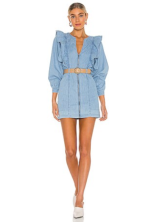 revolve denim dress