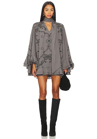 illusion embroidered dress Women's Claire Illusion Embroidery Midi Dress XS/S/M/L/XL/Customize Honey  Yellow MEAN BLVD main image 1