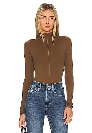 Chocolate Knitted Rib Plunge Strappy Crop Top - Carlee 10