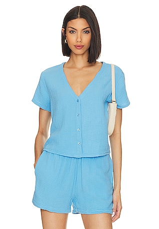 Talia Gauze Buttoned Down Top Talia Gauze Buttoned Down Top