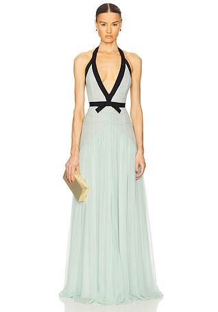 The Siren Dress in Silk Chiffon Helsa $528 