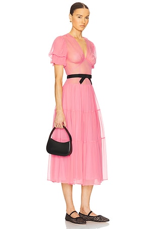 The Sasha Dress in Silk Chiffon Helsa $378 