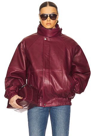 The Oversized Leather Bomber Helsa $998 