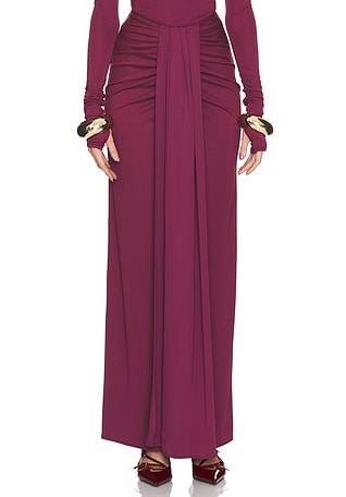 JUPE MATTE JERSEY LONG WRAP