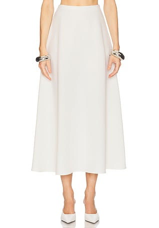 The Heavy Crepe Midi Skirt Helsa $279 