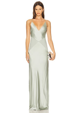 liv foster clara one-shoulder rosette satin a-line maxi dress Liv Foster | Dresses | Liv Foster Clara Oneshoulder Rosette Gown