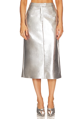 The Sei Silk Midi Skirt for Women