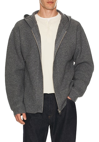 KROST Wool Zip Hoodie in Gunmetal | REVOLVE