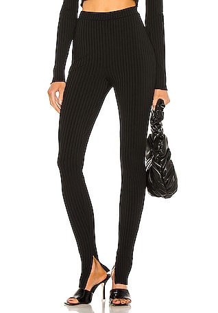 L'Academie The Pintuck Legging in Black. Size S.