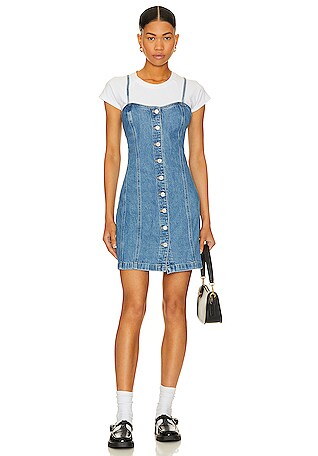 Denim hotsell dress revolve