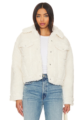 LUCKY BRAND Womens Ivory Faux Fur Denim Jacket Size: XS - Walmart.com
