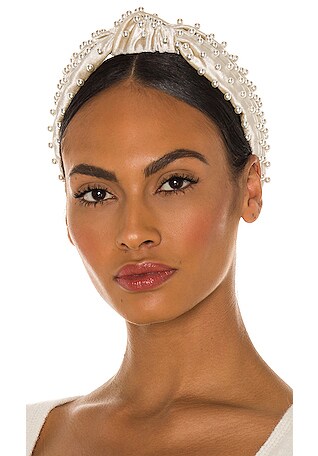 Velvet Pearl Knotted Headband