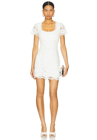 cute white lace summer dresses Summertime Chic: Women's Lace Splice Spaghetti Strap White Dress Canary Houze