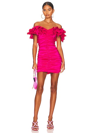 Lovers + Friends Raven Tribal Mini Dress: Magenta Pink - $29