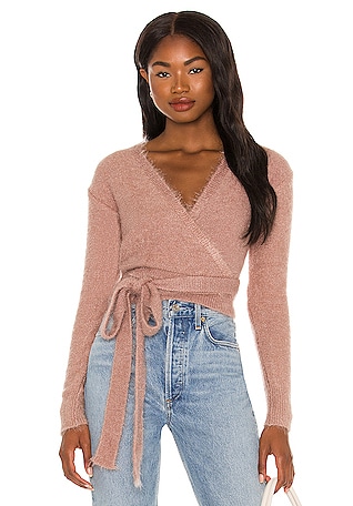 wrap around sweater top
