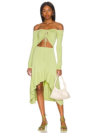 Aarika Off Shoulder Midi Dress