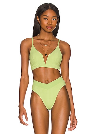 Siren Jade Square Bralette Bikini Top