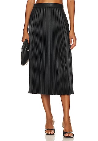 Milly stretch discount silk pleated skirt