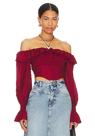 Cross discount shoulder top