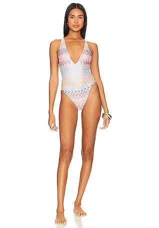 Sybil Wrap One Piece Swimsuit in White