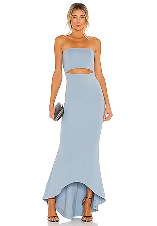 Blue Sequin Maxi Dress – self-portrait-US