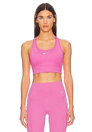 NIKE Nike Swoosh Women's Medium-Support Non-Padded Sports Bra, | Brick red  Women‘s Athletic Tops | YOOX