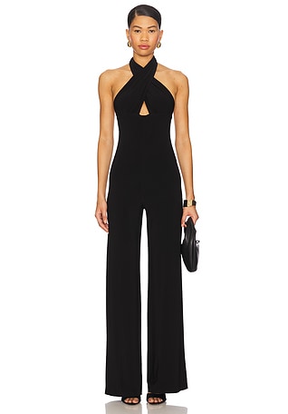 Halter Straight Leg Jumpsuit Norma Kamali $275 