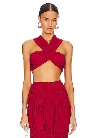 Norma Kamali Kamalikulture By Deep V Bralette Crop, $65